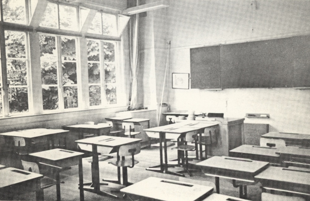 Torckschool, klaslokaal 1970