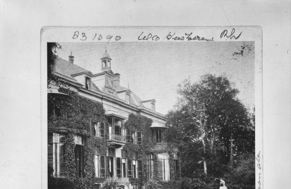 Rhderoord achtergevel reproductie van prentbriefkaart