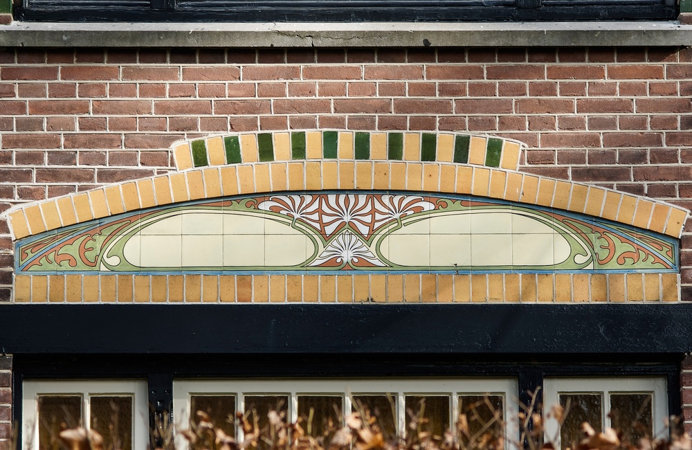 Tegeltableau voorzijde villa - 2016