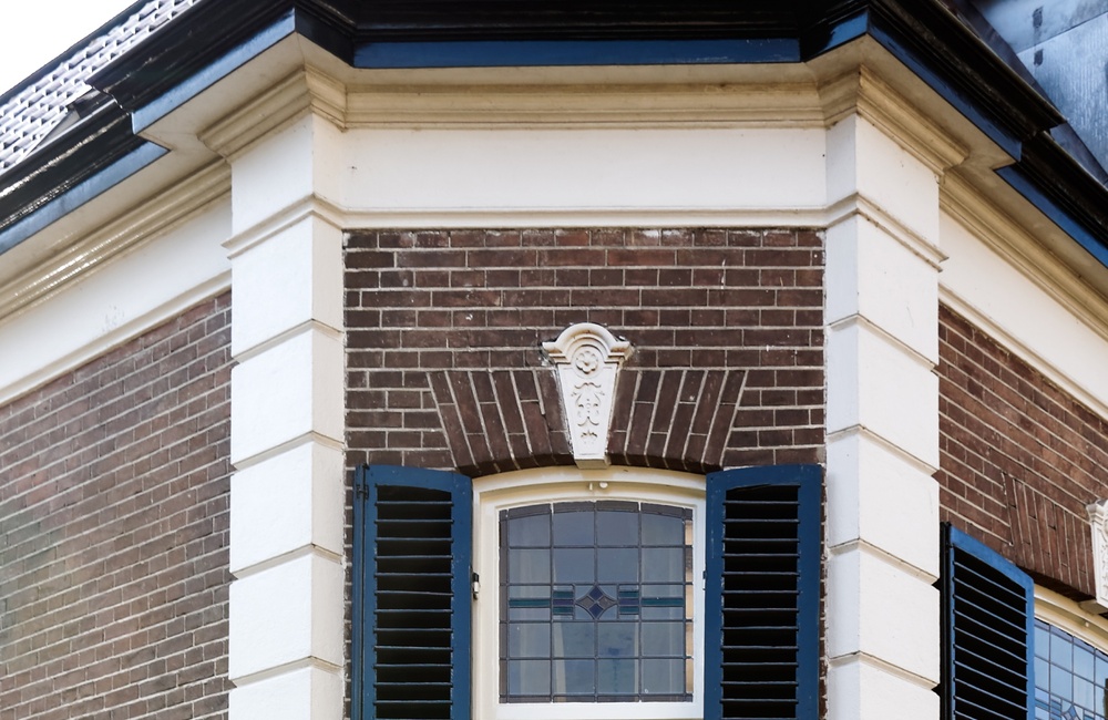 Detail linkerzijgevel Villa Hoflaan 3 - 2016