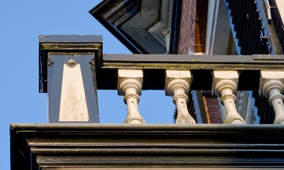 Detail hoekgevel villa