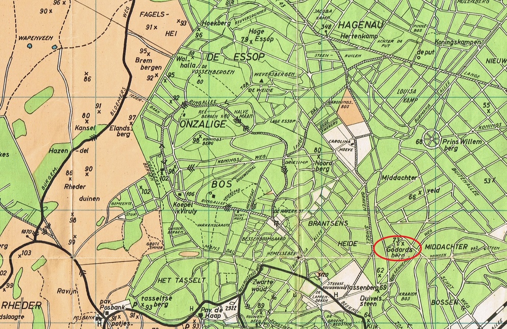 Kaartje uit 1935 met Godardsberg