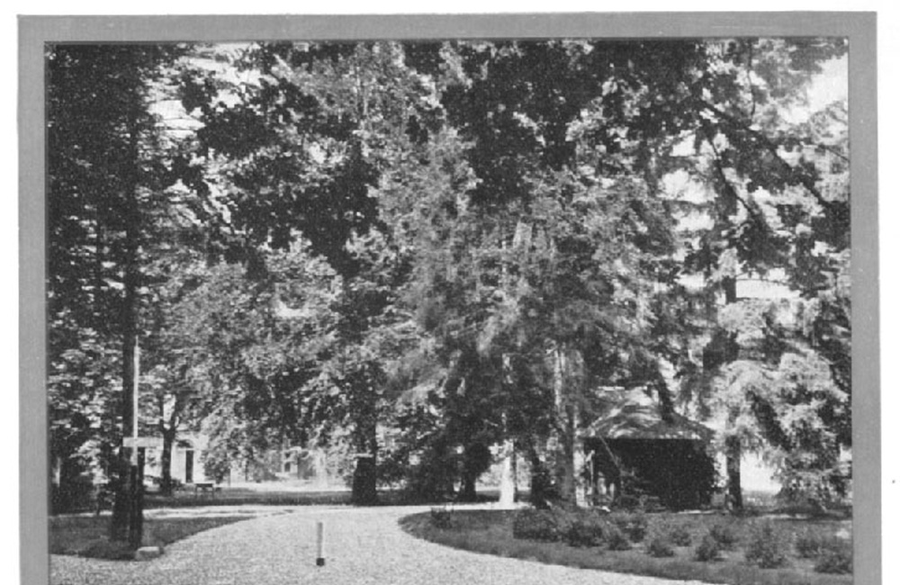 Park met een van de koepels 1937