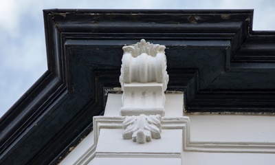 Detail voorgevel villa