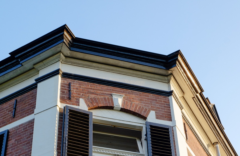 Detail balkon en gevel Villa Wilhelmina - 2016