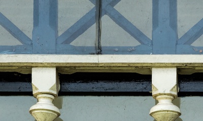 Detail voorgevel villa