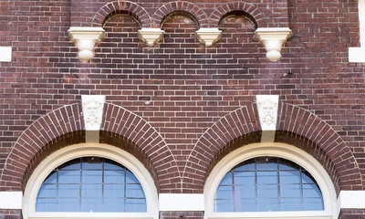 Detail voorgevel villa