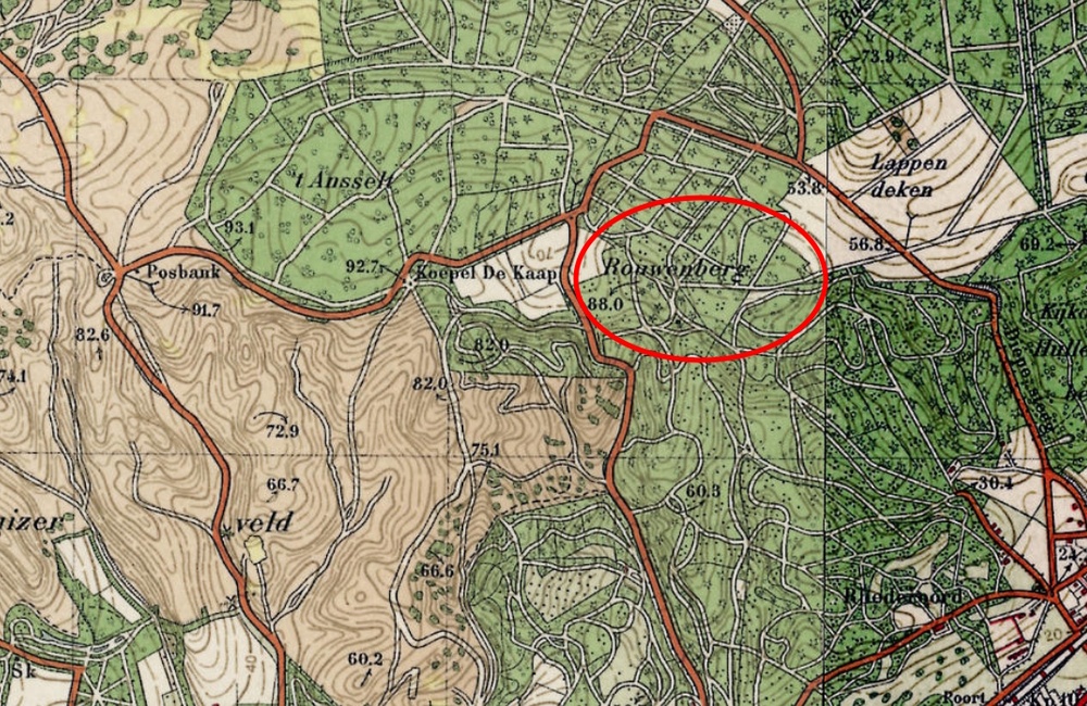 Kaartje uit 1935 met Rouwenberg