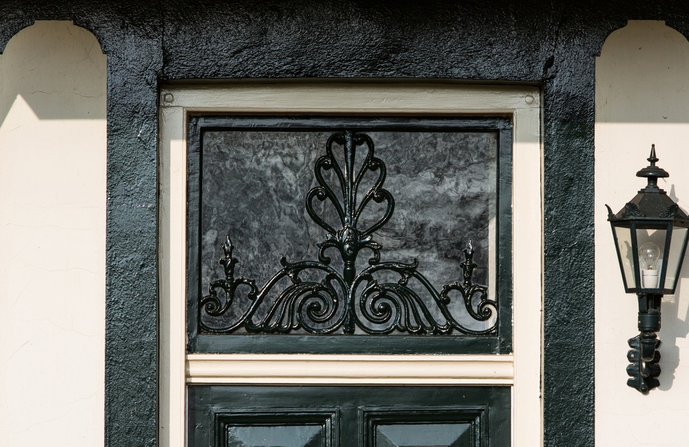 Detail voordeur voormalig pension Gerbrandts - 2016