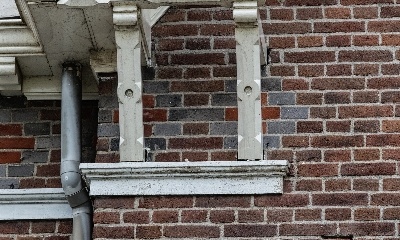 Detail voorgevel villa