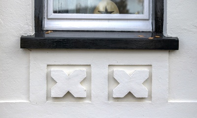 Detail voorgevel villa