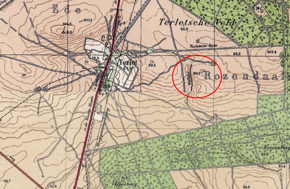 Kaartje uit 1935 met Wolfsdelberg
