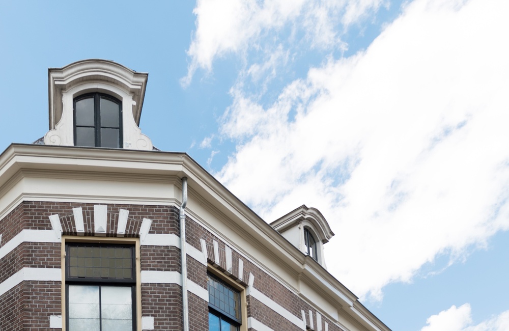 Rechter zijgevel woonhuizen Hogestraat - 2016