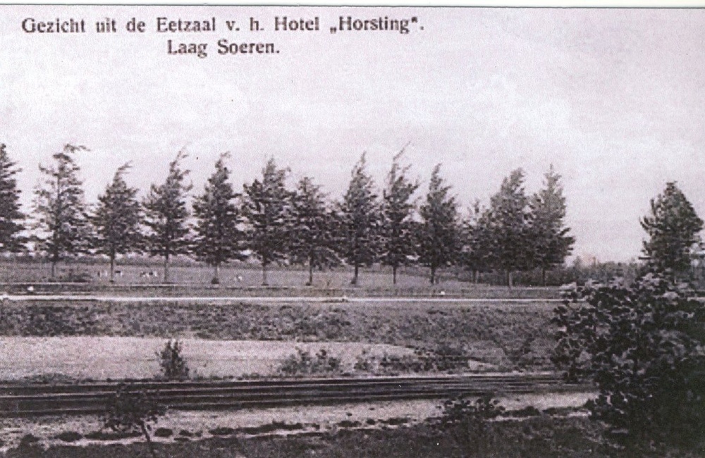 Gezicht over spoor en kanaal naar het Soerense Broek - ca. 1920