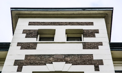 Deel voorgevel villa