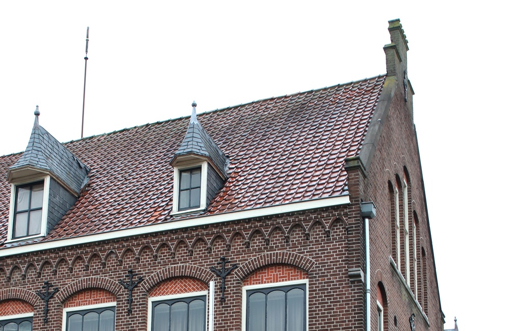 Detail gevel met voordeur - 2017