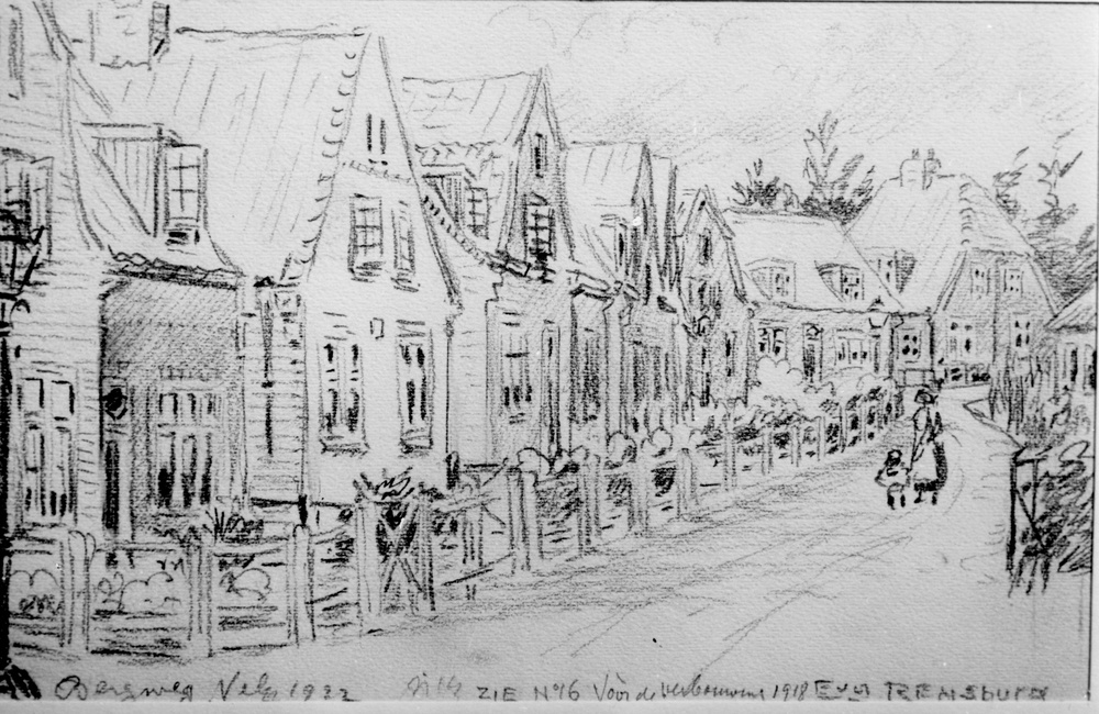 Tekening noordelijk gedeelte Bergweg