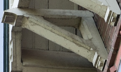 Detail overstekend dak