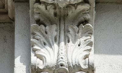 Detail voorgevel villa