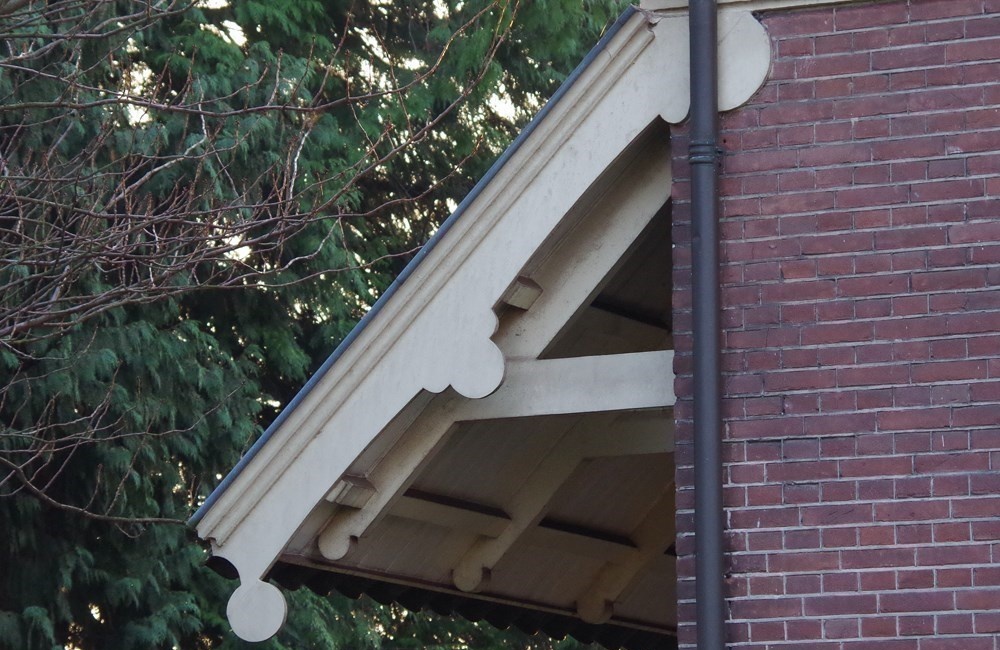 Detail overstekend dak