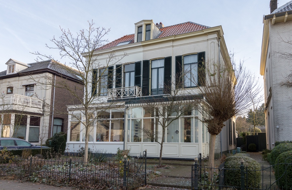Voorgevel dubbele villa 2016