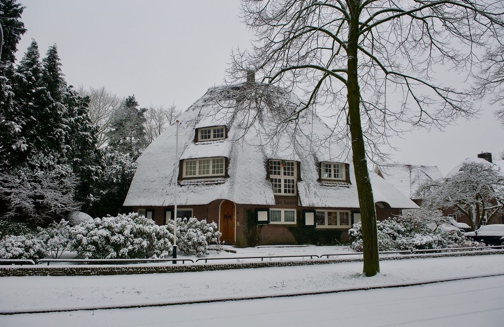Maliehoeve met sneeuwdek