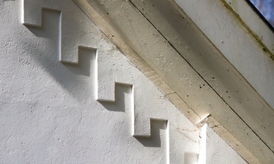 Detail voorgevel woonhuis