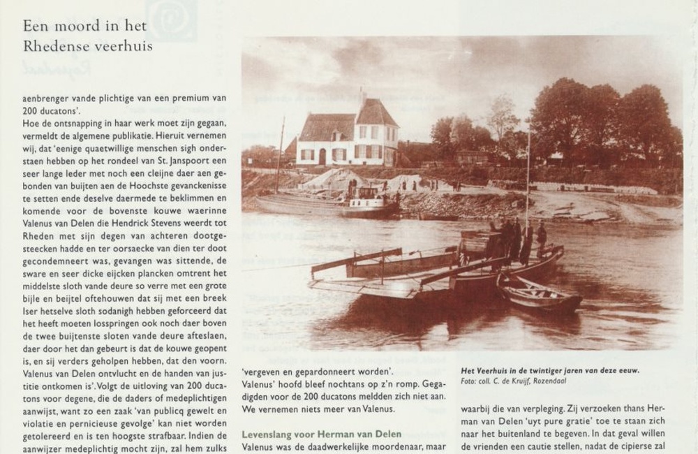 Een moord in het Rhedense veerhuis 3 Rheder Spreng