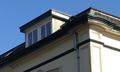 Hoek voorgevel villa