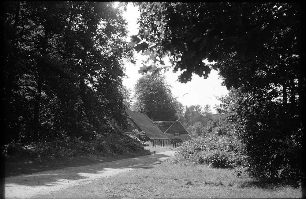 Boerenallee met schuur en boerderij Rosendael
