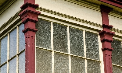 Detail voorgevel villa
