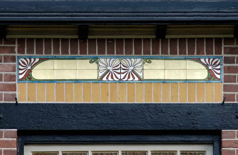 Tegeltableau voorzijde villa - 2016