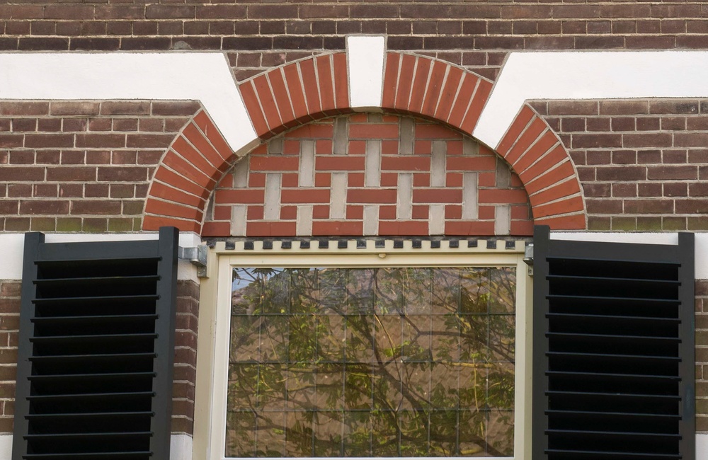 Detail glas-in-lood raam Villa Schoonoord - 2016
