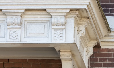 Detail gevel villa