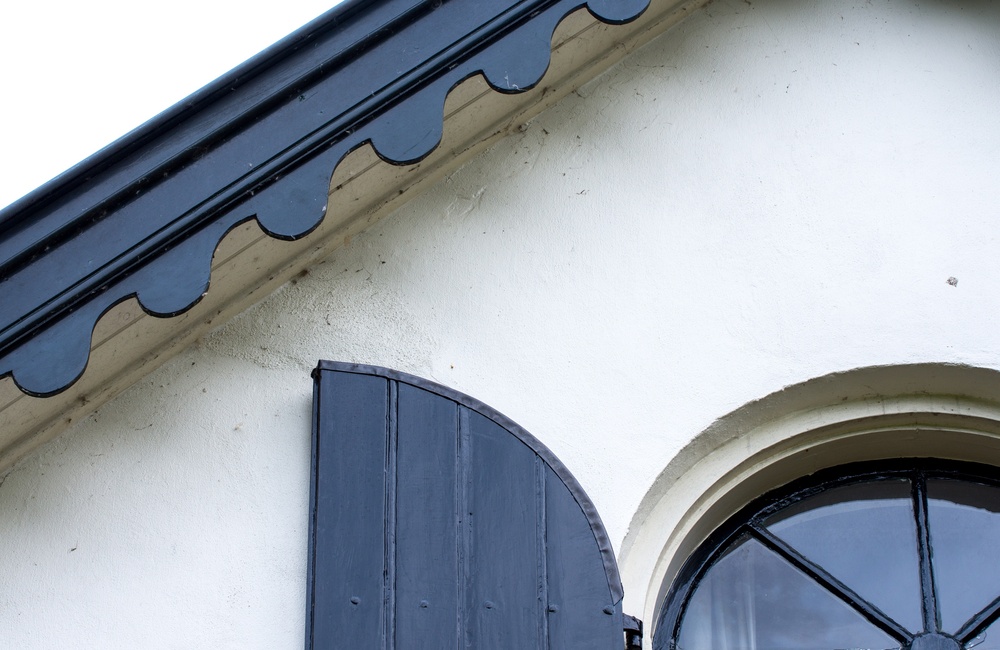 Detail gedecoreerde windveren Dorpsstraat 53 & 55 - 2016