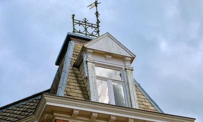 Detail hoekgevel villa