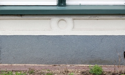 Detail voorgevel villa