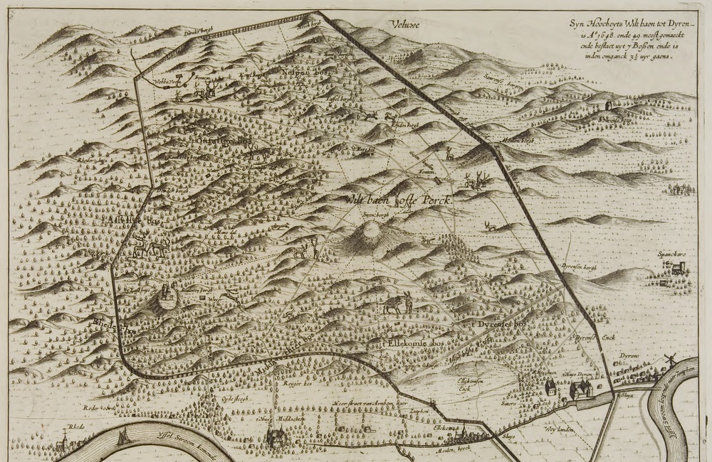 De kaart van de Wildbaan uit de atlas van Van Slichtenhorst uit 1723
