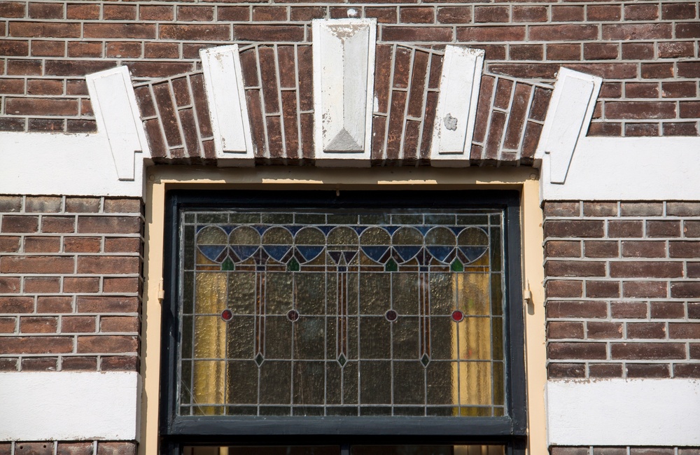 Glas-in-lood raam woonhuizen Hogestraat - 2016
