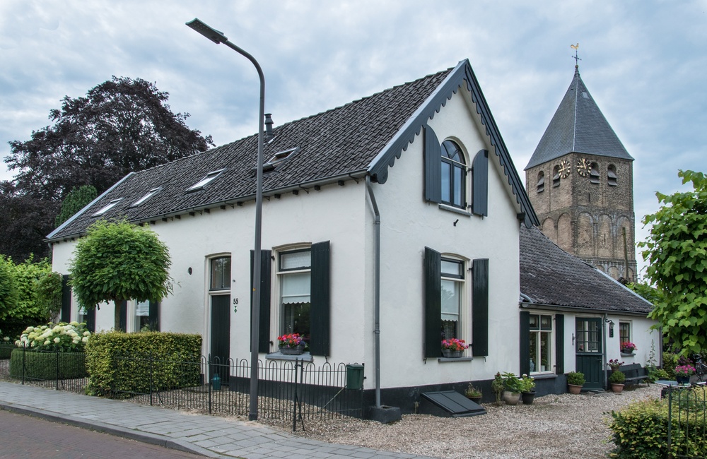 Voorgevel en rechterzijgevel Dorpsstraat 53 & 55 - 2016