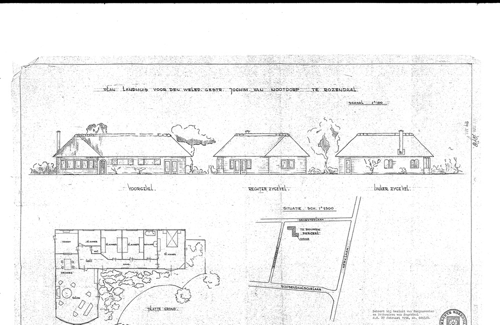 Bouwtekening houten woning De Genestetlaan 19