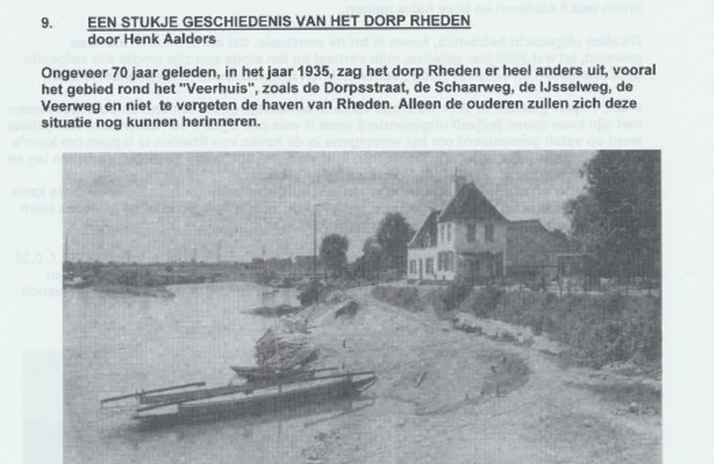 Een stukje geschiedenis van het dorp Rheden door Henk Aalders Nieuwsbrief 55 Thomassen 1