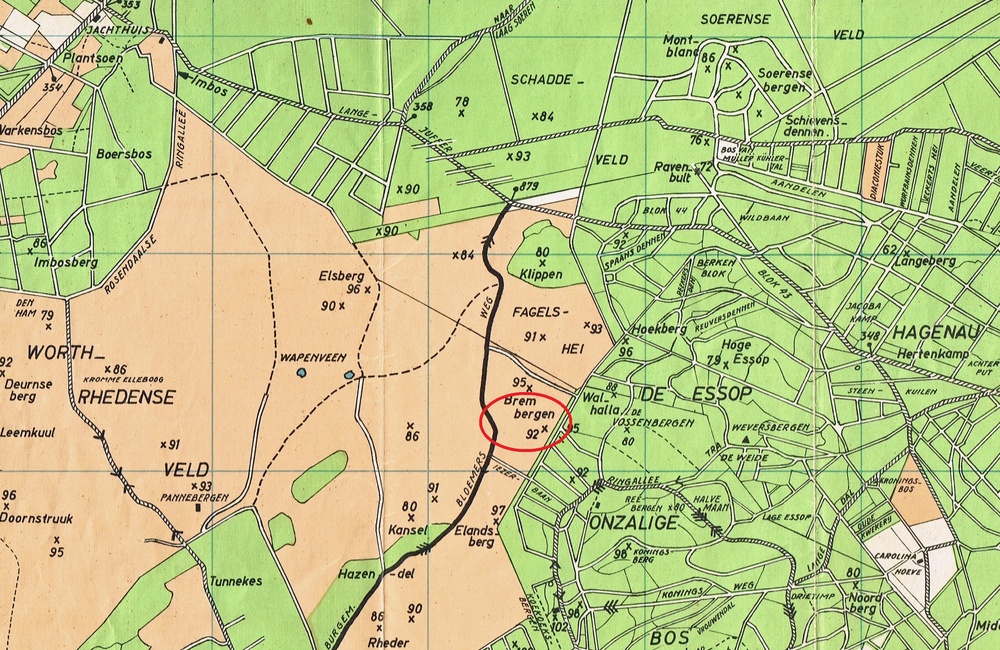 Kaartje uit 1935 met Brembergen