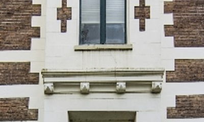 Deel voorgevel villa