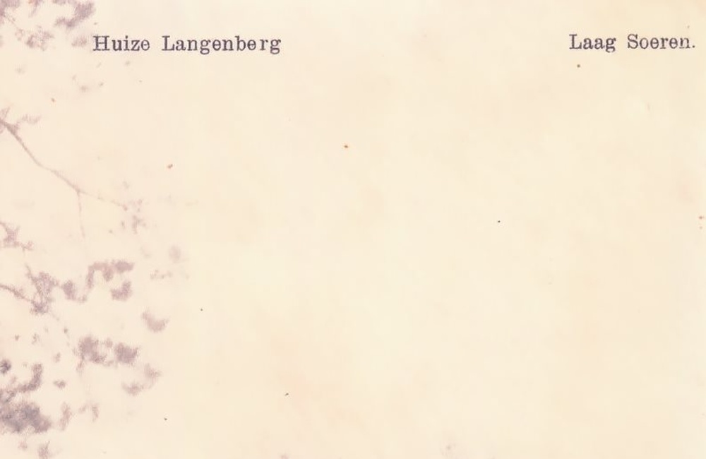 Landgoed De Langenberg Harderwijkerweg 79 begin 1900