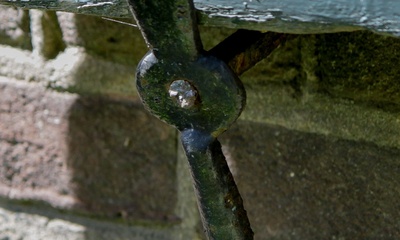 Detail venster boerderij