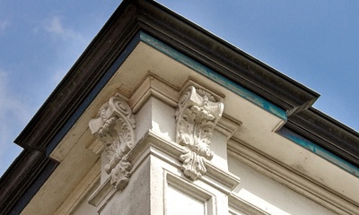 Detail voorgevel villa