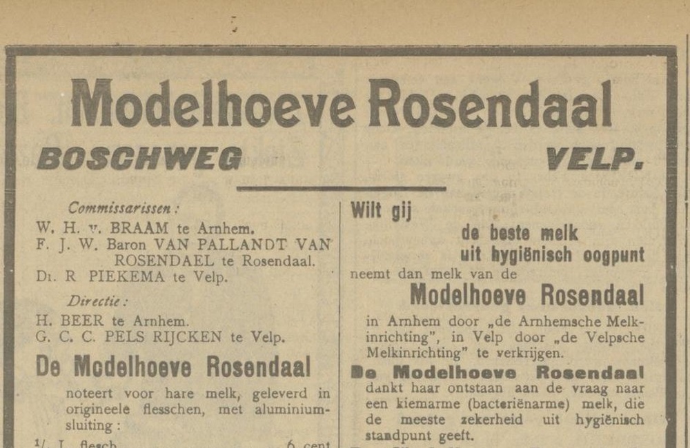 Advertentie 1914