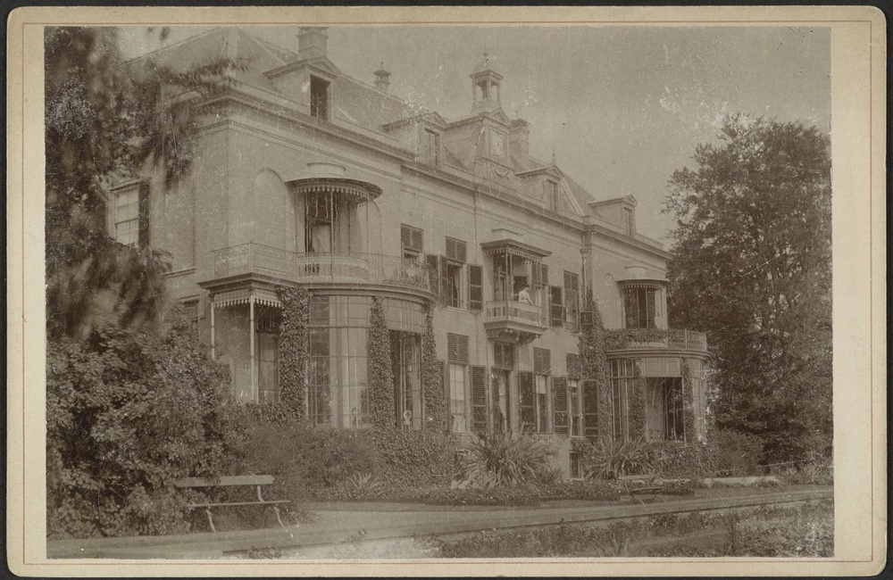 Kasteel Rhederoord: Overzicht achtergevel (1895)