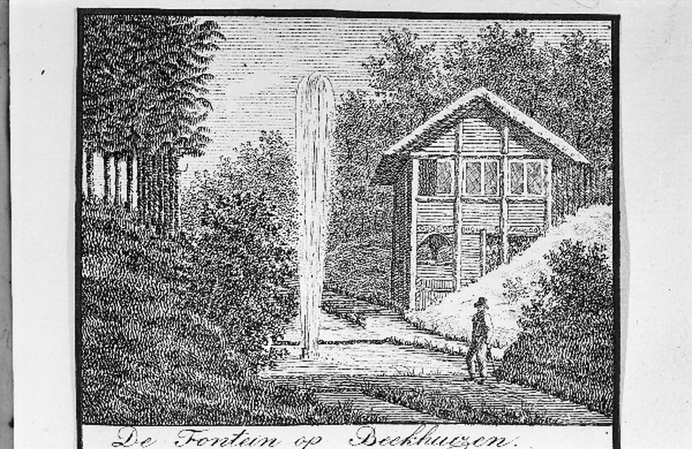 De Hermitage en Grote Fontein litho ca